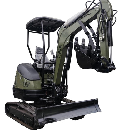 TYPHON 2.5 Ton Mini Excavator KUBOTA Diesel Engine USA W 14 attachments