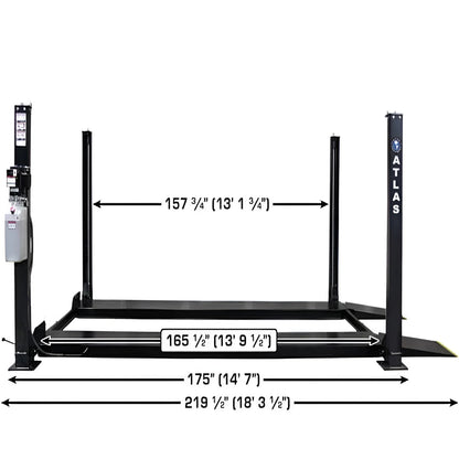 Atlas Apex 8, 8,000 lb 4 Post Vehicle Storage Lift - ALI Certified