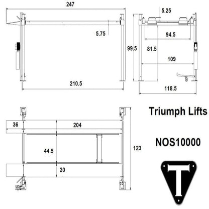 Triumph NOS10000 4-Post Auto Parking Lift