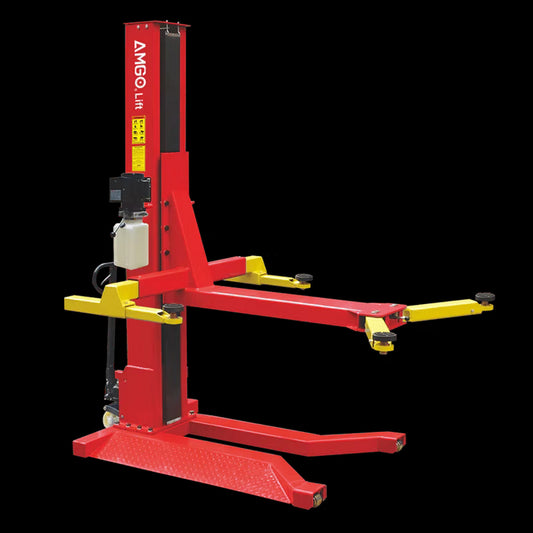 AMGO SML-7 Single Post Lift – 7,000 lb Single Post Portable Car Lift