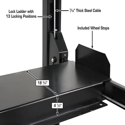 Atlas Apex 8, 8,000 lb 4 Post Vehicle Storage Lift - ALI Certified