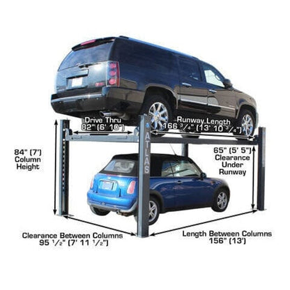 Atlas PREMIUM 408SL 4 Post Lift + RJ35 Sliding Jacks Combo