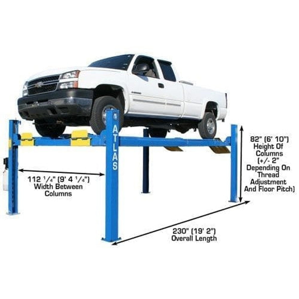 Atlas 412A Alignment 4 Post Lift + RJ6 Rolling Jacks Combo