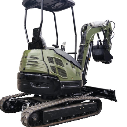 TYPHON 2.5 Ton Mini Excavator KUBOTA Diesel Engine USA W 14 attachments