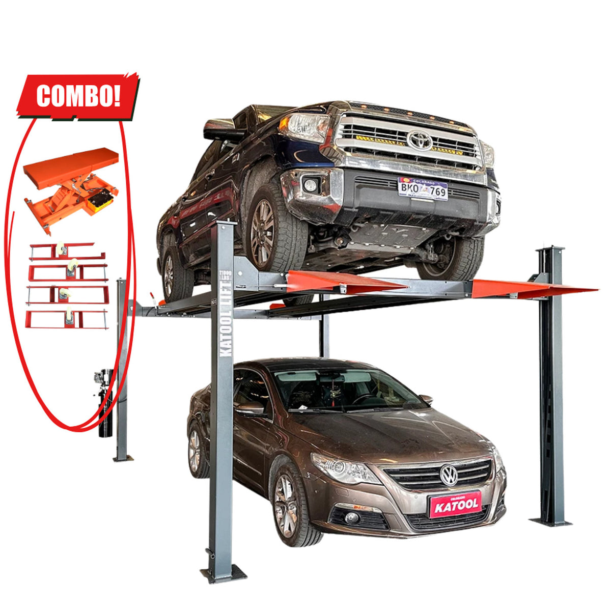 Atlas 12AWFSL 12,000 lb Alignment Lift w/ Wheels Free Lifts