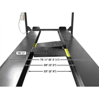 Atlas ALI Certified APEX 8 4 Post Lift + RJ35 Sliding Jacks Combo