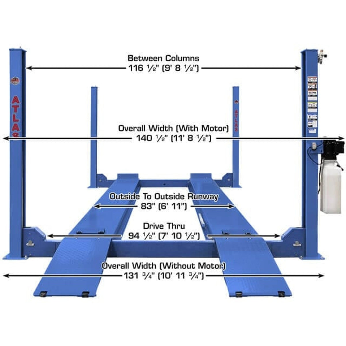 Atlas Platinum PVL14 4 Post Lift + RJ7000 & Alignment Kit ALI Certified Combo