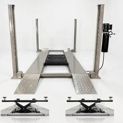 TRIUMPH NSS-8 8,000 lb 4-Post Lift + RJ-5000 Rolling Jack