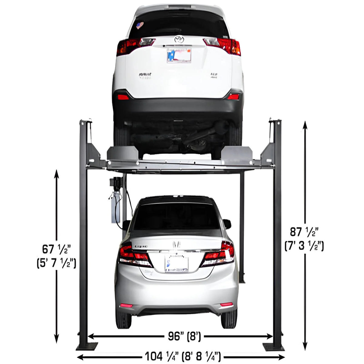 Atlas Apex 8, 8,000 lb 4 Post Vehicle Storage Lift - ALI Certified