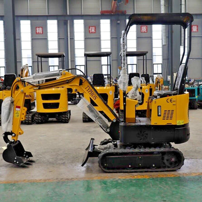 In USA Mini Excavator 1 Ton Digger 13.5hp Gas Tracked Crawler B&S EPA Engine