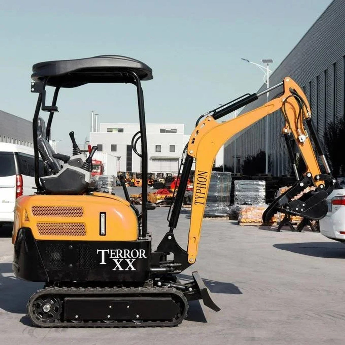 2025 4,000 lb TYPHON TERROR XX Mini Excavator Rubber Track with Kubota D902