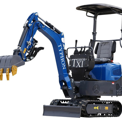 TERROR XI Mini Excavator Digger 13.5hp Gas B&S EPA Engine with 14 Attachments