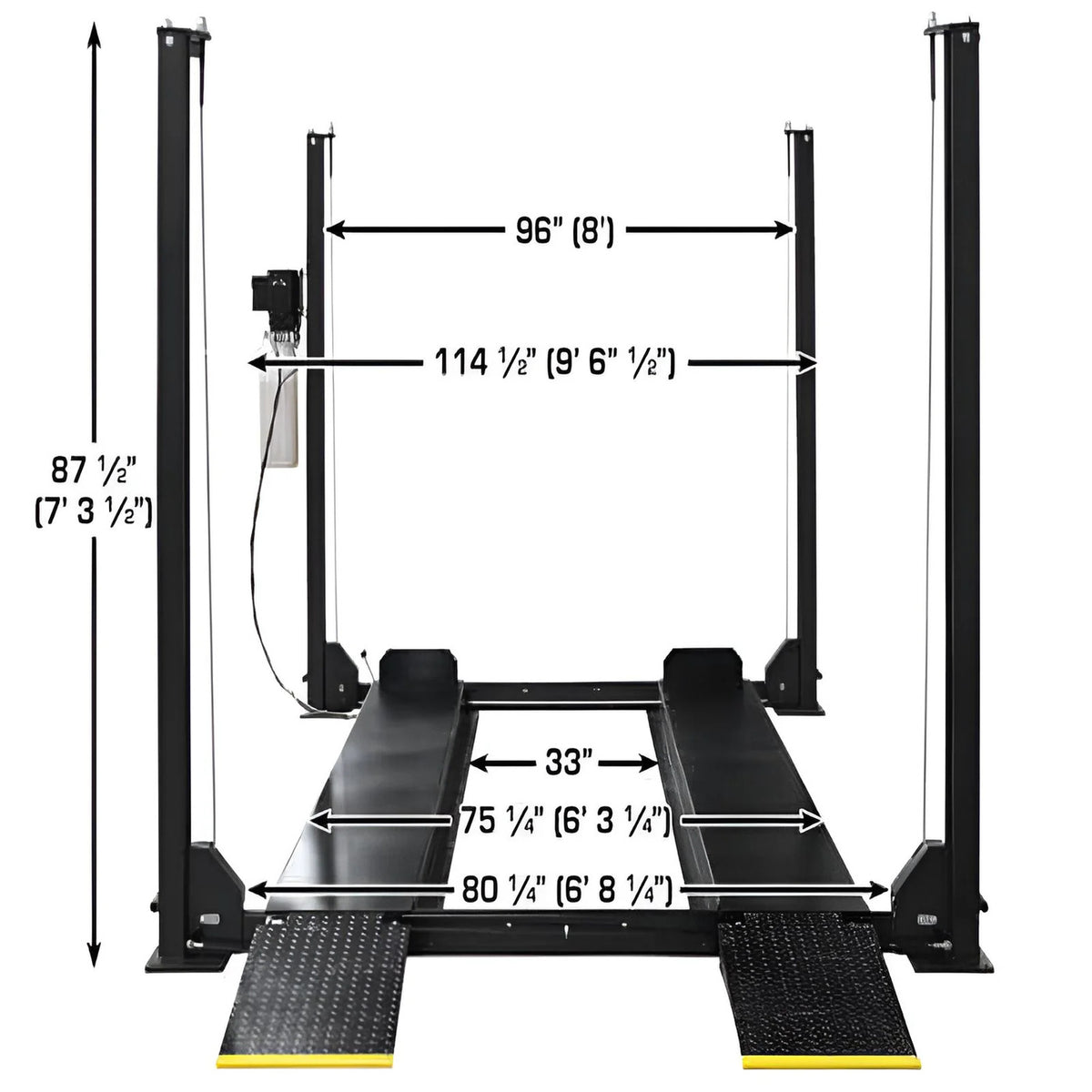 Atlas Apex 8, 8,000 lb 4 Post Vehicle Storage Lift - ALI Certified