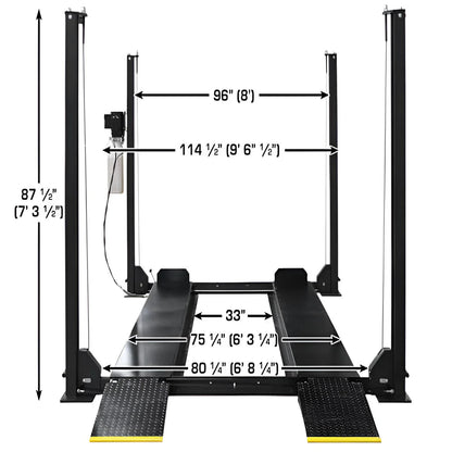 Atlas Apex 8, 8,000 lb 4 Post Vehicle Storage Lift - ALI Certified