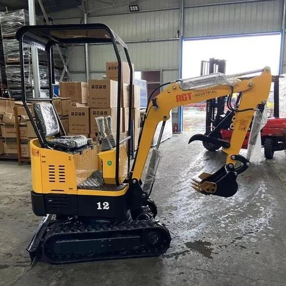AGT-H12 Mini Excavator 1 Ton , 13.5HP B&S Engine, Compact Micro Crawler Digger