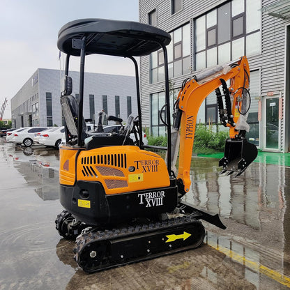4,000 lbs Terror XVIII Mini Excavator, EPA Certified KUBOTA D902 Diesel Machine