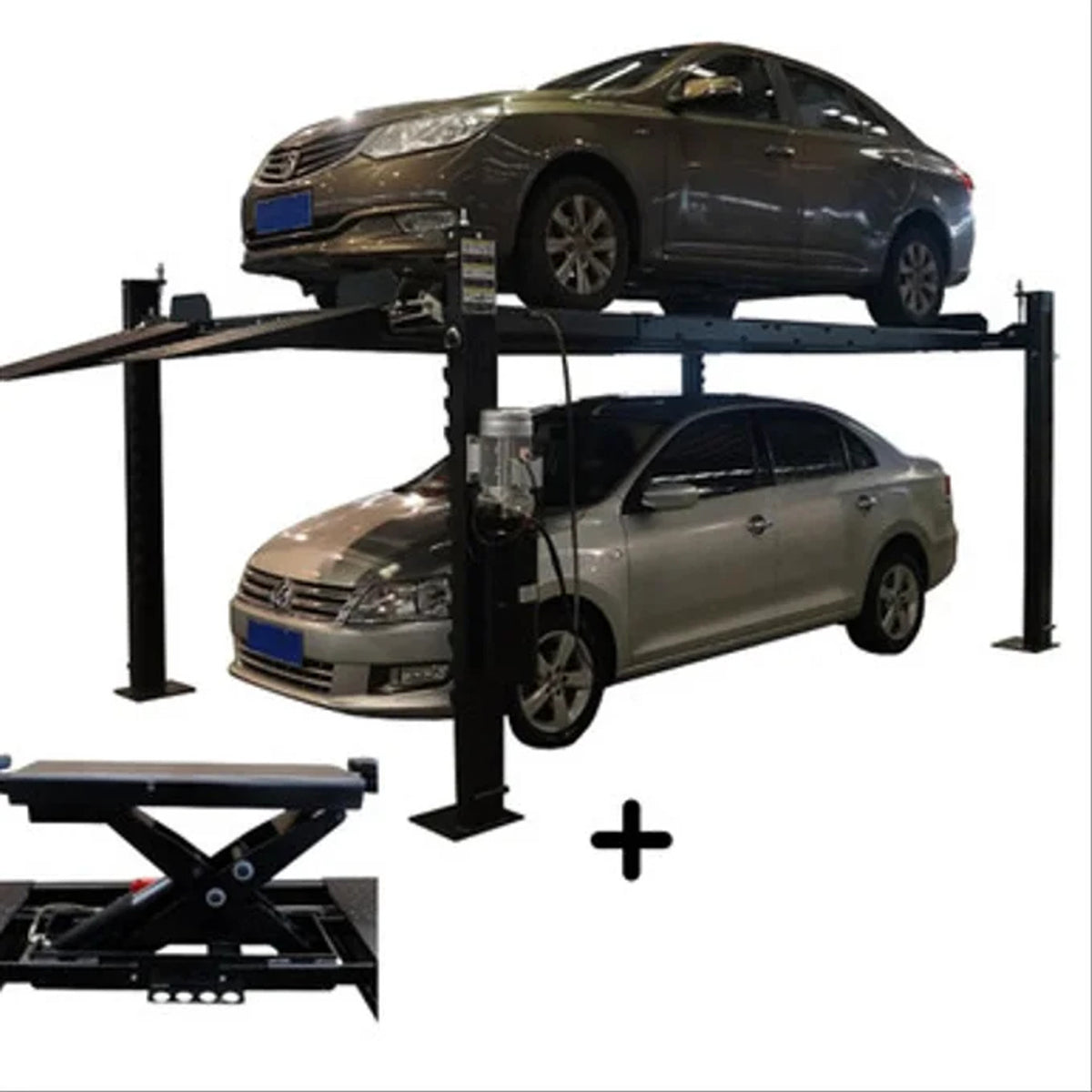 Mayflower Pro8000 4-Post Lift + SJ5500 5,500 lb Sliding Bridge Jack