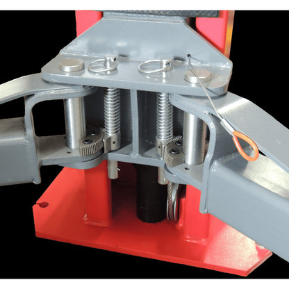 Launch Tech USA TLT240SC 9,000 lb Two Post Clear Floor - Asymmetric - RED